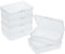 salbsever 8 PCS Mini Clear Plastic Storage Containers Box with Lid 3.7 x 2.6 Inches Clear Rectangle Box for Collecting Small Items Lash Sticker Beads Game Pieces Business Cards Crafts Accessories