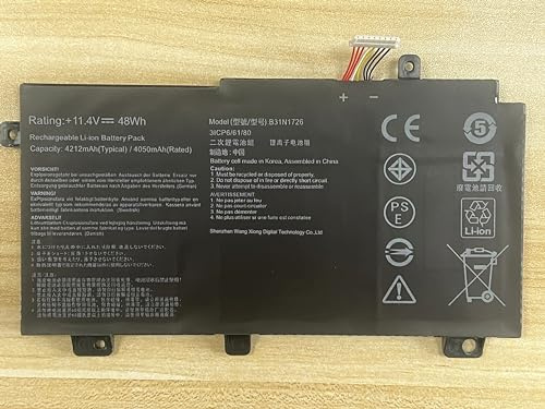 BRTONG B31N1726 Batterie pour Ordinateur Portable ASUS TUF Gaming FX504GM FX504GE FX504GD FX504G FX504 FX505 FX505DT FX505DV FX505DY FX505GT FX505GE FX505GD FX505GM FX80 FX80G FX88 0GD FX86