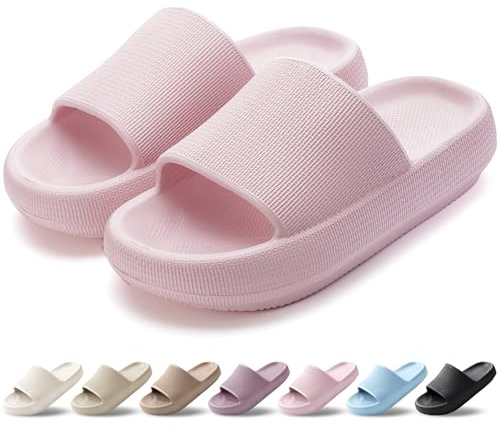 HEOAARG Claquettes Femme Chaussons Hommes Pantoufles de Nuage Léger Pantoufles de Douche Souplesse Sliders Soft Tongs Sandales pour Maison,Jardin,Plage,Piscine