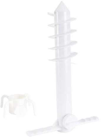 KONTONTY Set 2 Pezzi di Ancoraggio per Ombrellone da Spiaggia e da Giardino in ABS Bianco Spesso, Gancio a 4 Angoli 80x4,8 Mm, Portatile per Fissaggio Stabile all’Aperto