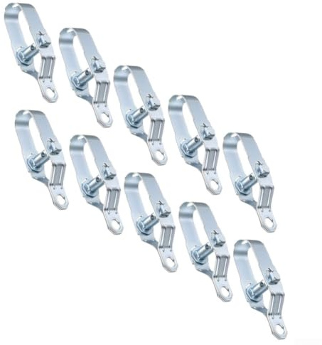 Lot de 10 tendeurs de fil réglables pour serre et jardin en treillis métallique avec construction en acier galvanisé (90 mm)