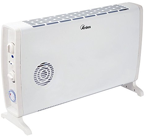 ARDES AR4C05T Termoconvector eléctrico SMOOTHY TIME 1700/2000W, Calentador eléctrico para la calefacción del hogar y la oficina, Termoconvector con temporizador y termostato de 24horas