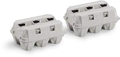 50 récipients à lessive, porte-œufs blancs de 6 œufs en carton. cartons pour œufs, recyclables et biodégradables.