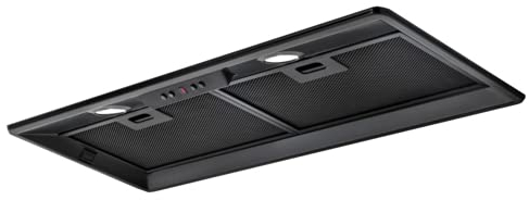 Elica ELB-LUX-BLK-60 60 cm Canopy Cooker Hood - Black - For Ducted/Recirculating Ventilation