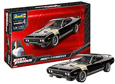 Revell Modellbausatz 1971 Plymouth GTX I Maßstab 1:24 I Fast & Furious I Originalgetreue Nachbildung I Detailreicher Automodell-Bausatz I Für Fortgeschrittene