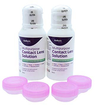 GoBasic Multi Purpose Contact Lens Solution for Soft Lenses Effective Cleaning Better Value (120ml Travel Pack)