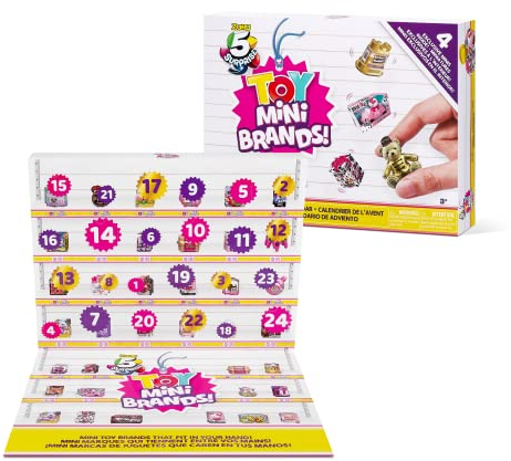 Mini Brands Toy Minis Series 3 Limited Edition Advent Calendar by ZURU - 24 Day Advent Calendar 2023, Includes 4 Exclusive Minis, Real Miniature Brands Collectibles