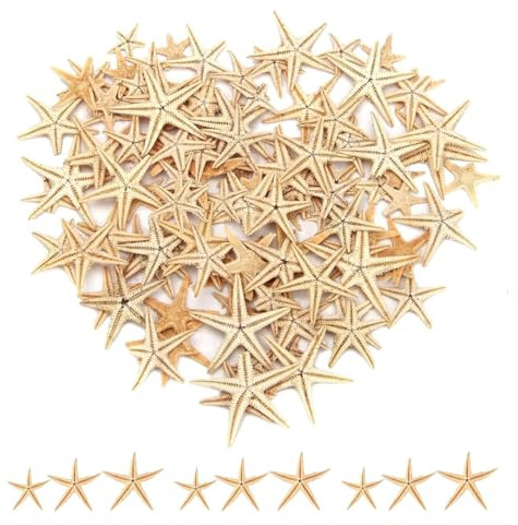 NHPY 50 Pièces 3-5 Cm Étoile De Mer Decoration Theme Marin, Coquillage Decoration,Etoile De Mer Naturelle,Petite Étoile De Mer pour L'Artisanat,Étoile De Mer Decoration
