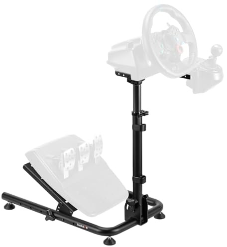 Huzaro Speed 2.0 Supporto Volante Logitech G29, Thrustmaster e Fanatec – Postazione Simulatore Guida Regolabile – Supporto per Volante PS5, PS4 e PC, Wheel Stand Pieghevole Salvaspazio - Nero