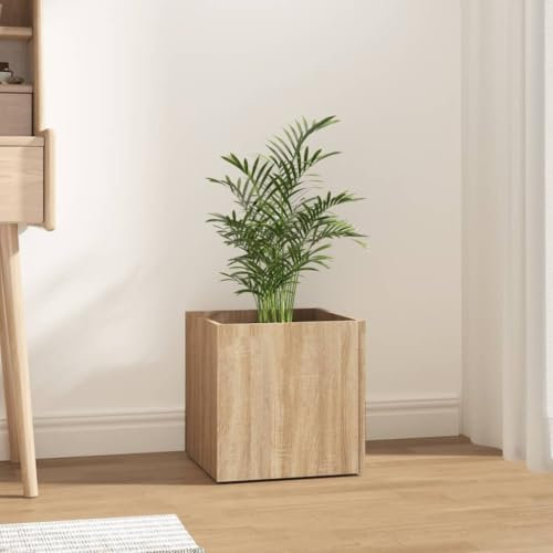 FUDUGEHMIOFWFJJ kübel,pflanzkübel Kunststoff groß 100cm,Pflanzgefäß Sonoma-Eiche 40x40x40 cm HolzwerkstoffGeeignet für Garten, Terrasse, Schlafzimmer, Wohnzimmer