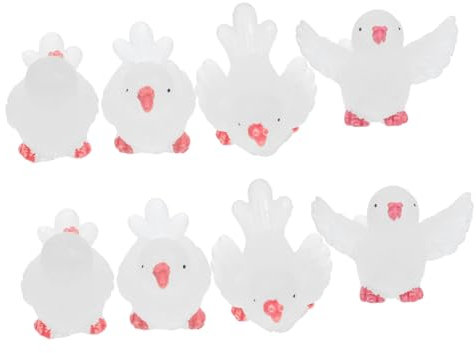 Parliky Statuette Di Piccione Con Luce Notturna 8 Pezzi Mini Decorazioni Realistiche Ornamento Di Piccione in Schiuma Piccola Statua in Resina Piccione in Miniatura Per Giardino