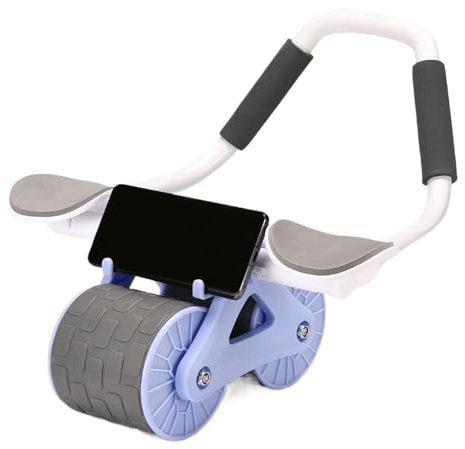 Roue à rouleaux AB avec support de coude réglable - Roue automatique Roue abdominale | Équipement d'exercice d'estomac d'entraînement | Rouleau d'entraînement avec ventre portable | Renforcement