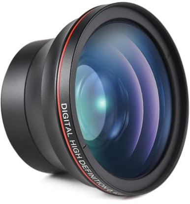 Kit d'objectifs d'appareil photo 58 mm avec objectif grand angle 0,43x + objectif macro en alliage d'aluminium pour appareil photo reflex numérique EOS 70D/77D/80D/1100D/700D/650D/600D/550D/300D/100D