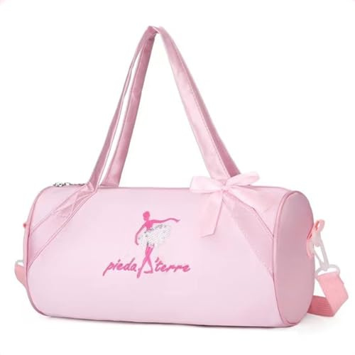 MHDAMAI Borsa da Balletto Principessa Borse da Ballo Borsa da Ballo Latina Borsa a Tracolla con Pizzo per Bambini Ballerina Balletto Borsa Sportiva,Rosa