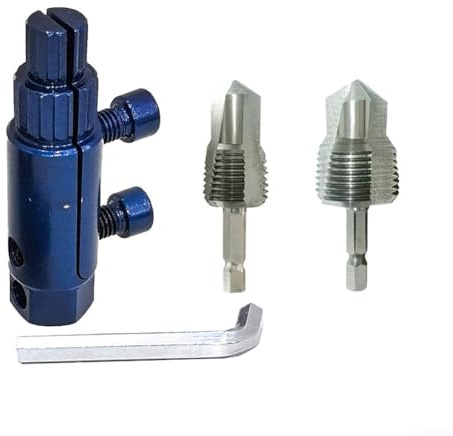 Punta per trapano filettata 3 in 1 ed estrattore di fili rotti per riparazione di tubi dell'acqua, strumento idraulico in metallo combina maschiatura, foratura ed espansione dei fori