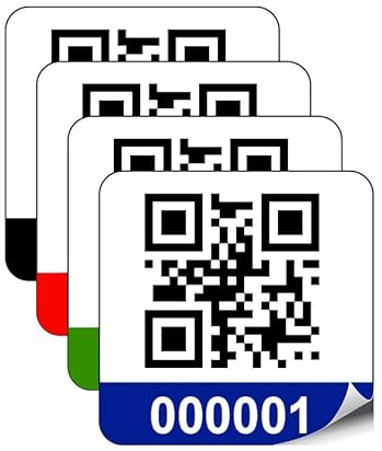 250 Personalised Custom QR Code Asset Inventory Labels - 35mm x 35mm Permanent Synthetic PP Labels - Simply Choose a Colour and Identify Numbers Required (P/NO. CQRAL14)
