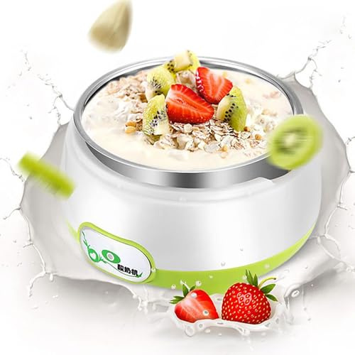 Yoghurtmaskin, 1L innerfoder i rostfritt stål, lätt att rengöra, plug and play(Green)