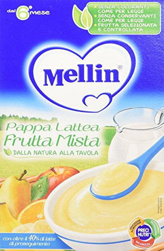 Mellin Pappa Lattea Frutta Mista - 3 Confezioni da 250 gr
