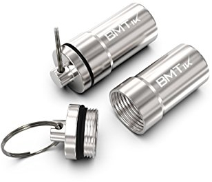 BMTick Geruchloser Mini-Aschenbecher-Kapsel (Groß, Silber) (Geruchlos) 2 Pack!