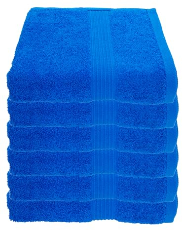 Julie Julsen 6er Pack Handtuch 29 Farben erhältlich weich und saugstark 500gsm Öko Tex Royalblau 50 x 100 cm B-Ware