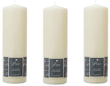 3 candele per altare da 250 x 80 mm