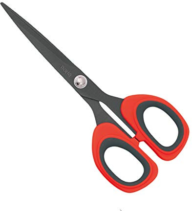 Dohe - Tijera antiadhesiva ergonómica 175 mm Rojo/Gris