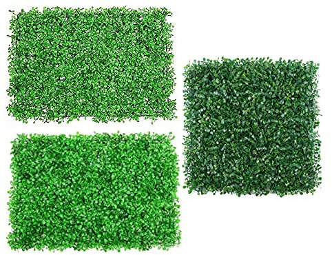 Atroy Artificial Boxwood Panels Topiary Hedge Plant,Privacy Hedge Screen UV Protected Flower Wall Green Turf Foliage Hedge Grass Mat for Outdoor, Indoor, Garden, Fence, Backyard and Décor