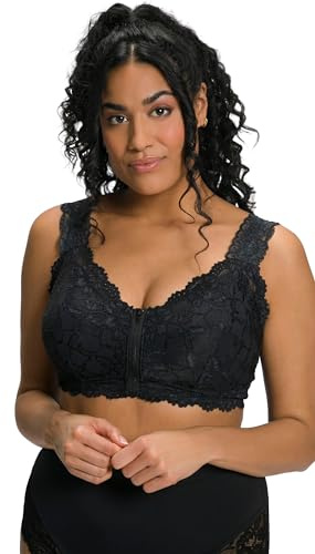 Ulla Popken, Damen, große Größen, Bralette, Spitze, Reißverschluss, ohne Bügel, Cup A/B und C/D