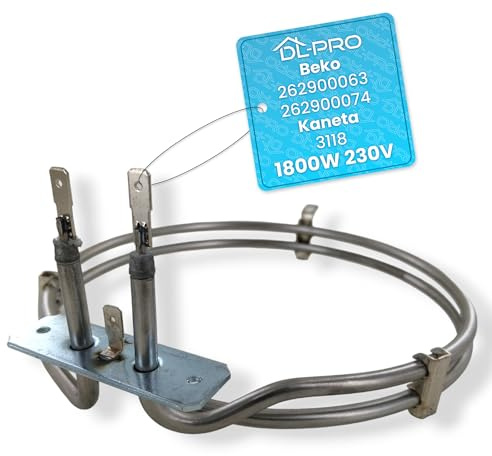 DL-pro Värmeelement varmluftsvärmare 1 800 W 230 V för Beko Blomberg 262900063 262900074 Kaneta 3118 för ugn ugn ugn spis