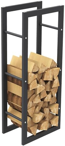 Portalegna Supporto Metallo Porta Legna Interno Legnaia Camino Stufa 100x40x25cm