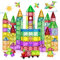 120PCS 3D Magnetic Tiles Toys, Magnetic Building Blocks Tiles Set for Kids,Preschool Learning Clear 3D Magnets Toys,STEM Educational Toys for 3+ Years Old Kids