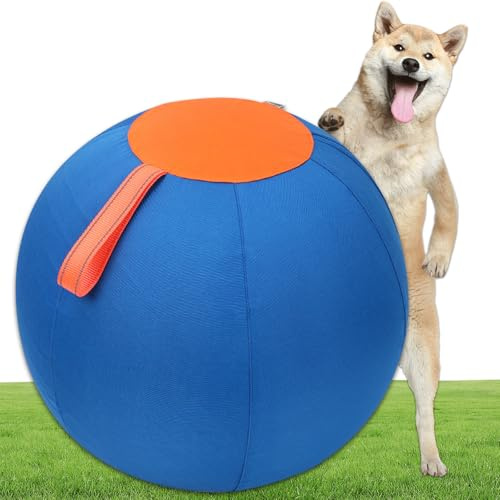 Shrandi Horse Herding Ball - 25 Cover with Straps, Australian Shepherd, Cattle Dogs, Collie & Herding Dog, Giant Jolly Ball for Play