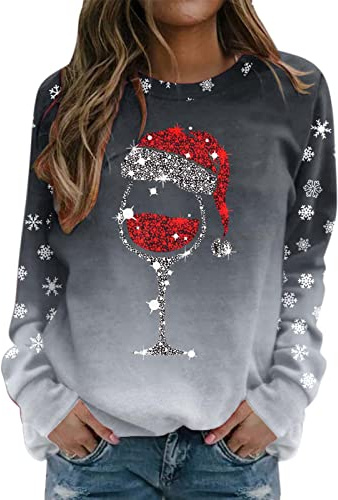 Générique Sweat Noel Femme Pull Rigolo Hiver Noel Drole De Femmes Moche de Ugly Christmas Sweatshirts Cadeaux