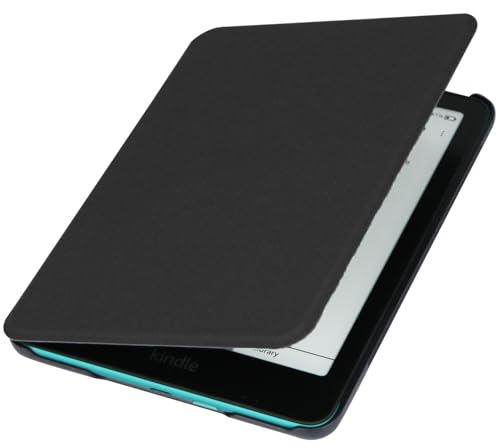 ZhaoCo Funda para Kindle Paperwhite de 7 pulgadas 12.ª Generación 2024 Kindle Paperwhite Signature Edition y Kindle Colorsoft Signature Edition E-Reader con Auto-Sueño/Estela - C Negro