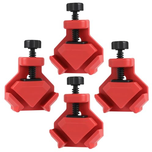 4 Pezzi Morsetti Angolari per Legno, Morsetti da Falegname a 90°, Regolabili Morsetto Angolare per legno spessori 2-26mm, Morsettis Angolari forza di serraggio 250N, ideale per Attrezzi falegnameria