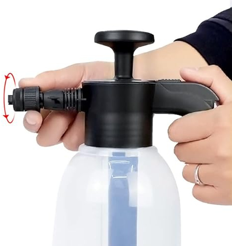 Hamwesh Spruzzatore di Schiuma a Pressione Spruzzatore Manuale Ecologico a per Autolavaggio Impianti di Giardinaggio Irrigazione HDPE 2L (bianco e nero)