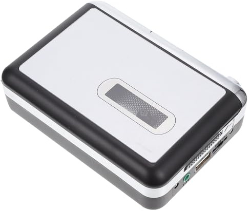 Uonlytech Convertidor de Casete a Mp3 Portátil sin Batería Reproductor de Música con Entrada para Tarjeta de Memoria y USB Dispositivo Metálico para Digitalizar Cintas Analógicas