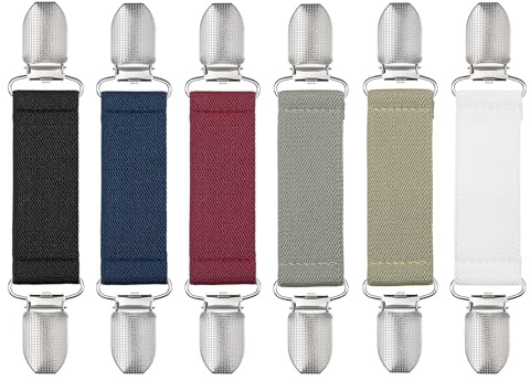 QUARKZMAN Sujetadores De Vestido Negro Blanco Gris Beige Azul Rojo | 6 Broches Para Cuellos De Suéter Chal Cardigan Y Camisas, Para Pañuelos Y Espalda De Vestido Para Mujeres