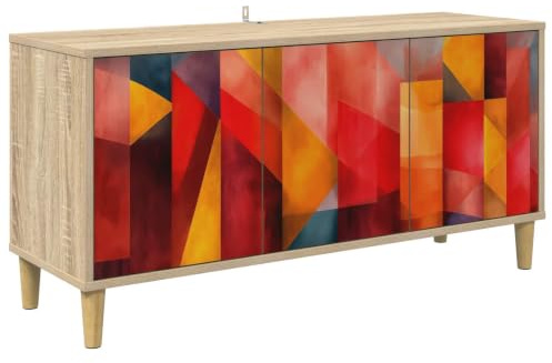 vidaXL TV-skåp HEESCH 102 x 33 x 50 cm Sonoma-ek Konstruerat trä