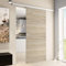 inova Holz-Schiebetür 880 x 2035 mm Eiche San Remo Alu Komplettset mit Lauf-Schiene und Griffmuschel inkl. Softclose
