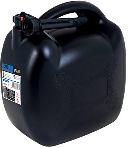 SUMEX Bidón Garrafa Gasolina 20 litros Homologado con Tubo Flexible, Negro