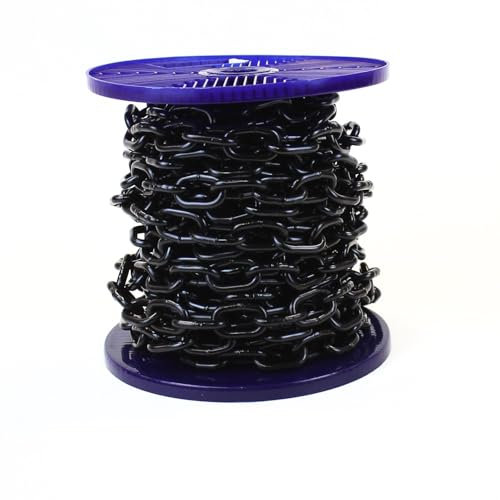 Ali's DIY Strong JBP Jet Black Plated Heavy Duty Steel Chain 4MM - 0.5 Metre (Half Metre) Custom Cut Length