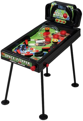Devessport - Pinball Space Flipper con Patas Fijas 64 x 38 x 88 cm +3 años Efectos de Sonido y Luces