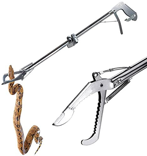 Professionelle Standard-Schlangenzange, 119,4 cm, Edelstahl, Schlangenfänger, breite Backe, Werkzeug zum Umgang mit Werkzeug