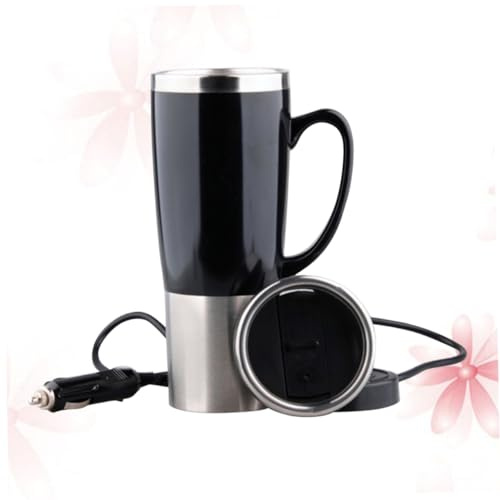 PRETYZOOM Electric Kettle for Car Stainless Steel Auto Car Kettle Water Heater for Travel Camping