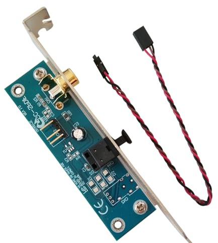 SPDIF External Sound Card SPDIF Optical and RCA Out Plate Cable Bracket for ASUS Gigabyte MSI Motherboards