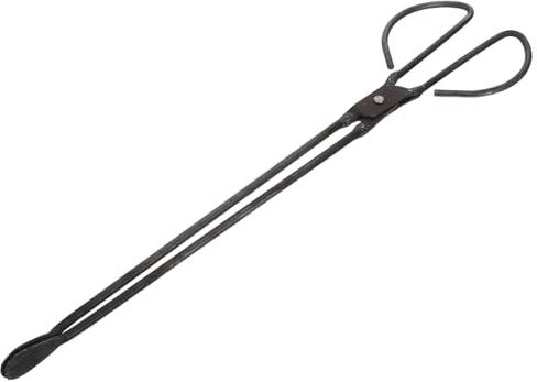 Angoily Pince à Bûches pour Cheminée Pince Longue Tête Plate pour Manipulation de Bois et Déchets Utilisable pour Barbecue et Camping