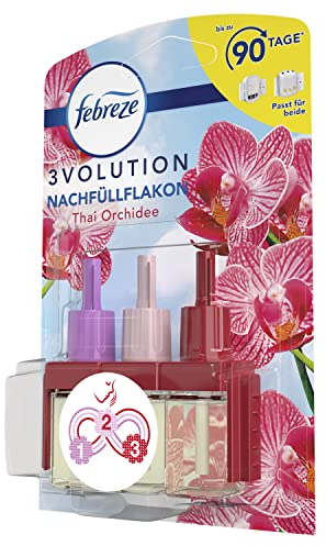 Febreze 3Volution Duftstecker Nachfüllflakon 20 ml Thai Orchidee, 3 Abwechselnde Düfte Bekämpfen Gerüche