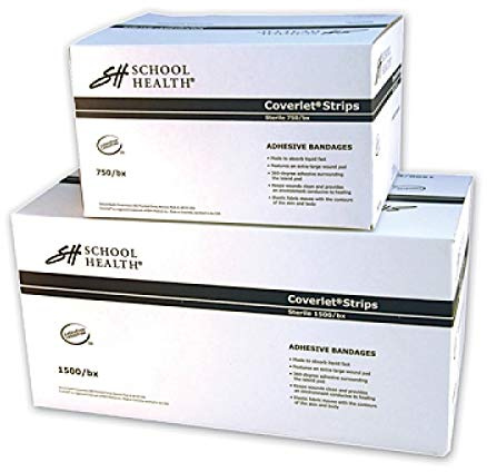 School Health - Vendas adhesivas, protección cómoda y cuidado de heridas para cortes y rasguños, adhesivo premium que se mantiene seguro con movimiento, vendajes de tela sueltos a granel - 1 x 3