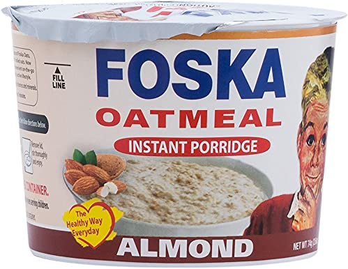 Foska Oatmeal Instant Porridge, Almond, 2.6 Ounce (Pack of 12)